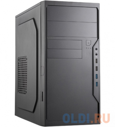  Case Foxline FL-733 mATX case, black, w/PSU 500W 12cm, 1xPCIe(6+2pin), w/2xUSB2.0, w/pwr cord, w/o FAN  
