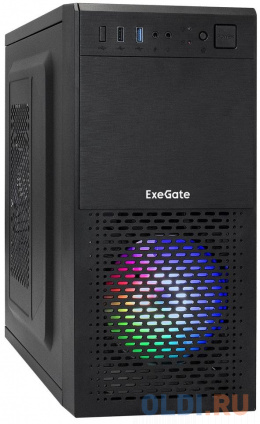  Exegate EX292985RUS  Minitower ExeGate mEVO-7807-NPX600 (mATX,  600NPX 12, 1*USB+1*USB3.0,  1x12   RGB )  