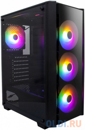  1STPLAYER FIRE DANCING V4-G / ATX, TG / 4x120mm LED fans inc. / V4-G-4F1  --