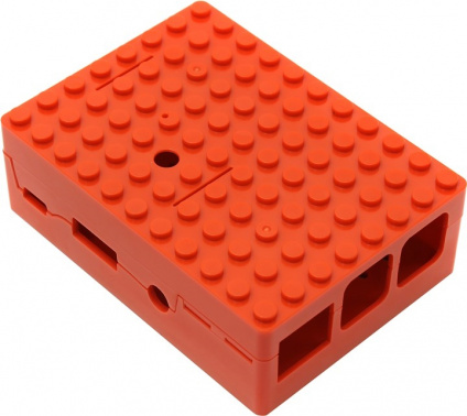  RA183  ACD Red ABS Plastic Building Block case for Raspberry Pi 3 B (CBPIBLOX-RED) (494309)  