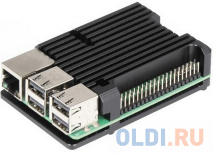  RA505  ACD Black Metal Aluminum Case for Raspberry Pi 4B (RASP4487)   