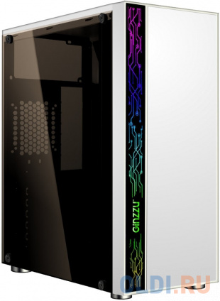  Ginzzu A390 White Window RGB  1*USB 3.0, 2*USB 2.0, AU  -