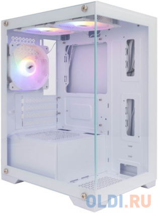  1STPLAYER MIKU Mi2 White / mATX / 3x120mm LED fans / Mi2-WH-3F1-W  -