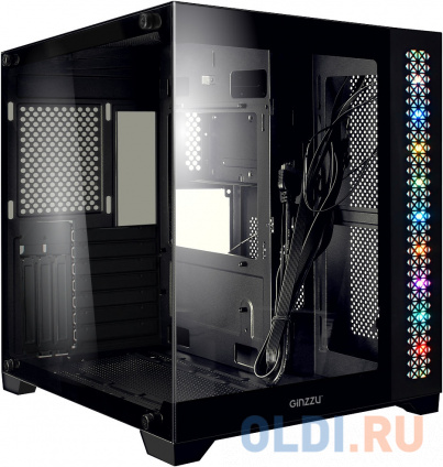  Ginzzu V520 RGB ,   1*USB 3.0,1*USB 2.0, AU ATX  -