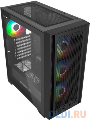  Powercase ByteFlow Black, Tempered Glass, 4x 120mm ARGB fans, ARGB HUB, , ATX (CBFB-A4)  -