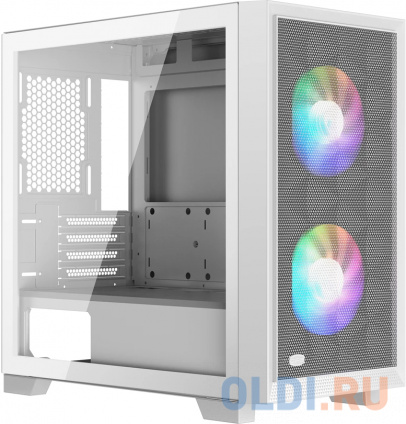     / PCCooler C3D310 WH ARGB, Tempered Glass Mid Tower, White, ABS, TG, SPCC, 2x120mm ARGB mATX, ITX 165/350/200mm 3x2.5&quot;, 2x3.5&quot;, 4xPCI 2xUSB-A 3.0 406x220x410mm  
