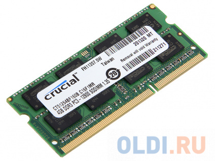      Crucial CT51264BF160B SO-DIMM 4GB DDR3L 1600MHz  