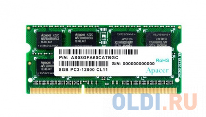      Apacer AS08GFA60CATBGC SO-DIMM 8Gb DDR3 1600 MHz AS08GFA60CATBGC  