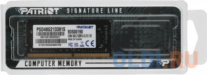      Patriot PSD48G213381S DIMM 8Gb DDR4 2133 MHz PSD48G213381S  