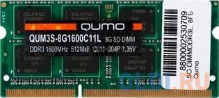      QUMO QUM3S-8G1600C11L SO-DIMM 8Gb DDR3L 1600 MHz QUM3S-8G1600C11L  
