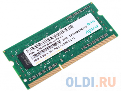      Apacer AS04GFA60CATBGJ SO-DIMM 4Gb DDR3 1600 MHz AS04GFA60CATBGJ  