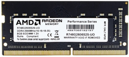      AMD R748G2606S2S-UO SO-DIMM 8Gb DDR4 2666 MHz R748G2606S2S-UO  -