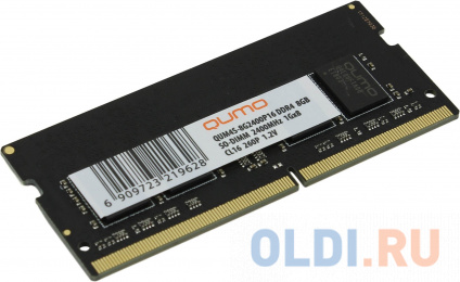      8Gb (1x8Gb) PC4-19200 2400MHz DDR4 SO-DIMM CL16 QUMO QUM4S-8G2400P16  