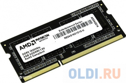      AMD R534G1601S1S-U SO-DIMM 4Gb DDR3 1600 MHz R534G1601S1S-U  