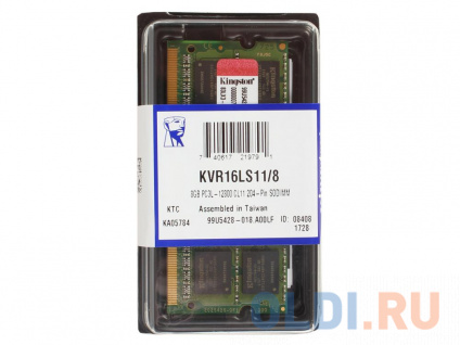     Kingston KVR16LS11/8 SO-DIMM 8Gb DDR3 1600MHz   
