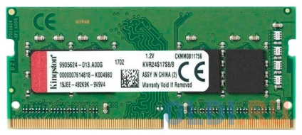      Kingston KVR24S17S8/8BK SO-DIMM 8Gb DDR4 2400MHz  