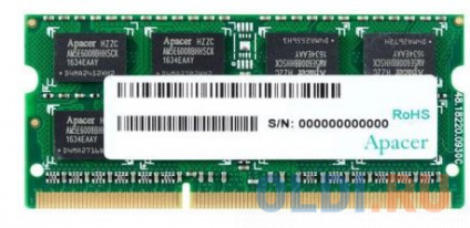      Apacer AS04GFA60CATBGJ SO-DIMM 4Gb DDR3L 1600MHz  
