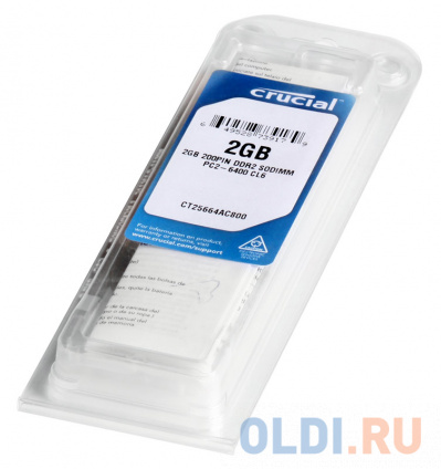      SO-DDR2 2Gb PC6400 800MHz Crucial CT25664AC800  