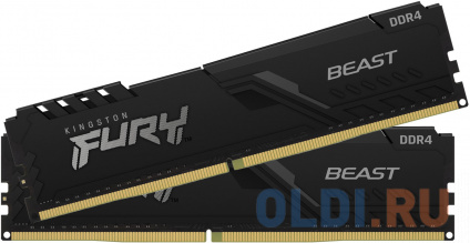      Kingston FURY Beast Black DIMM 64Gb DDR4 3200 MHz KF432C16BBK2/64  -