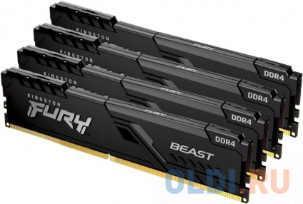      Kingston Fury Beast Black DIMM 64Gb DDR4 3600 MHz KF436C18BBK4/64  -