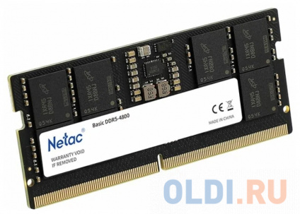      Netac Basic SO-DIMM 8Gb DDR5 4800 MHz NTBSD5N48SP-08 NTBSD5N48SP-08   