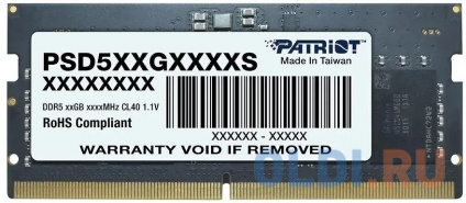      Patriot Signature SO-DIMM 16Gb DDR5 4800 MHz PSD516G480081S  