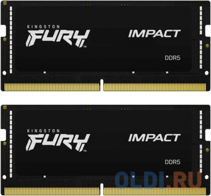      Kingston Fury Impact SO-DIMM 64Gb DDR5 4800 MHz KF548S38IBK2-64  