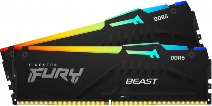      Kingston Fury Beast Black RGB DIMM 16Gb DDR5 5600 MHz KF556C40BBAK2-16  