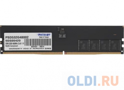      Patriot Signature DIMM 32Gb DDR5 4800 MHz PSD532G48002  