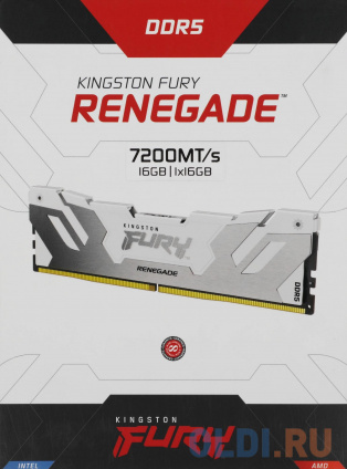      Kingston Fury Renegade White DIMM 16Gb DDR5 7200 MHz KF572C38RW-16  