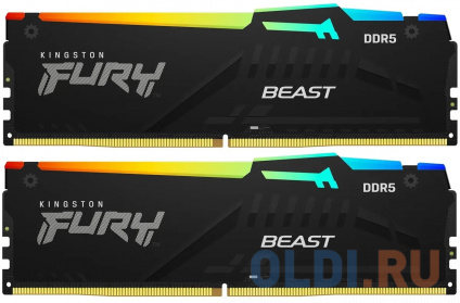      Kingston Fury Beast RGB DIMM 64Gb DDR5 5600 MHz KF556C36BBEAK2-64  -