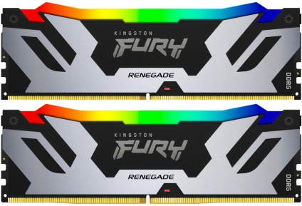      Kingston Fury Renegade Silver RGB DIMM 32Gb DDR5 8000 MHz KF580C38RSAK2-32  -