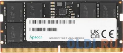  Apacer DDR5 8GB 4800MHz SO-DIMM (PC5-38400) CL40 1.1V (Retail) 1024*16 3 years (AS08GHB48CTDBGH/FS.08G2A.RTH)  --