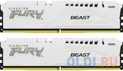      Kingston Fury Beast White DIMM 32Gb DDR5 6000 MHz KF560C36BWE2K2-32   