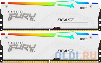      Kingston Fury Beast White RGB DIMM 32Gb DDR5 6000 MHz KF560C36BWE2AK2-32   