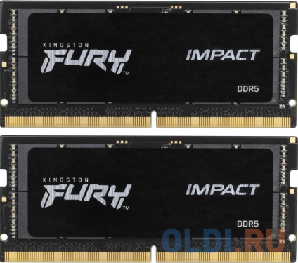    SO-DIMM DDR 5 DIMM 32Gb PC48000, 6000Mhz, Kingston FURY Impact XMP CL38 (Kit of 2) (KF560S38IBK2-32)   