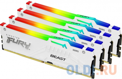      Kingston Fury Beast White RGB DIMM 64Gb DDR5 5200 MHz KF552C40BWAK4-64  --