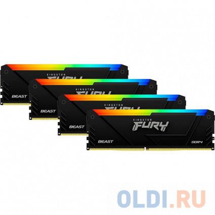   / Kingston 64GB 3200MT/s DDR4 CL16 DIMM (Kit of 4) FURY Beast RGB  