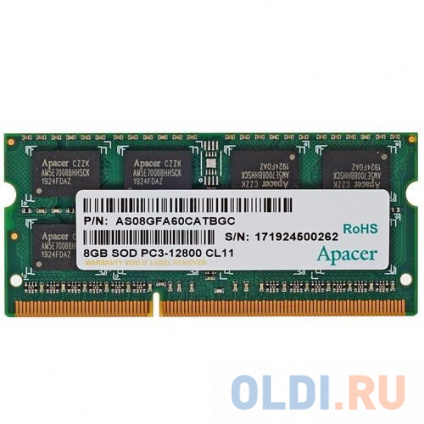    SODIMM 8GB DDR3-1600 DS.08G2K.KAM APACER  