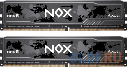  Apacer DDR5 32GB 6400MHz DIMM NOX Black Gaming Memory CL36 1.4V Kit (2x16GB) Heat Sink (Retail) 2048*8 3 years (AH5U32G64C652MBAA-2)  -