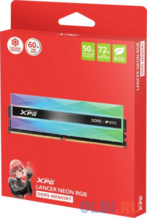    DIMM DDR5-7200 32GB (16GBx2) RGB AX5U7200C3416G-DCLANRSG ADATA  --