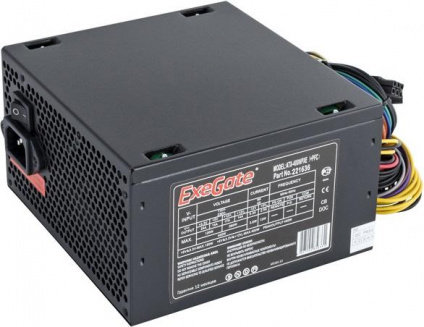  Exegate EX221636RUS-S   400NPXE(+PFC), ATX, SC, black,12cm fan, 24p+4p, 6/8p PCI-E, 3*SATA, 2*IDE, FDD +  220V       