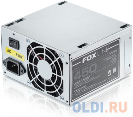    Foxline FZ450 450W, ATX, NOPFC, 80FAN, 2xSATA, 2xPATA, 1xFDD, 24+4   