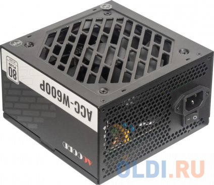    Accord ATX 600W ACC-W600P 80 PLUS WHITE (20+4pin) 120mm fan 6xSATA   