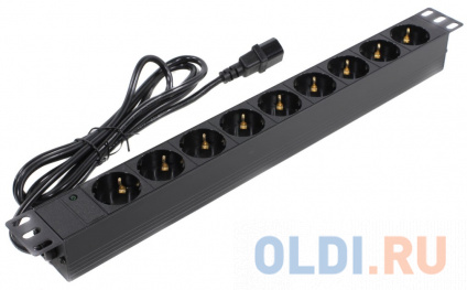  Exegate EX280852RUS   ExeGate ServerPro PDU-19H906 Al-9S-C14-2.5, 19&quot;,1U,, 9Schuko,   C14 2.5  --