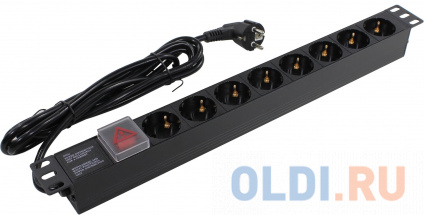  Exegate EX280844RUS   ExeGate ServerPro PDU-19H805 Al-8S-EU3-SW, 19&quot;,1U,, 8Schuko, , 3  -