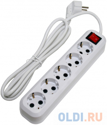  5bites SP5W-350   5S / 3*1.5MM2 / 16A / ABS / 5M / WHITE  -