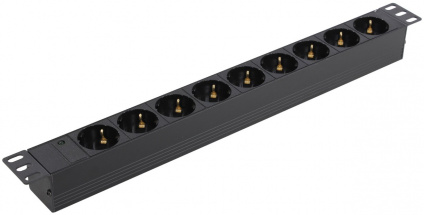 Exegate EX280847RUS   ExeGate ServerPro PDU-19H901 Al-9S-C14, 19&quot;,1U,, 9Schuko, 14  