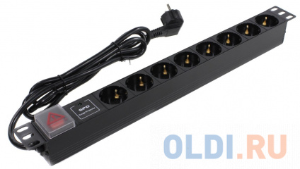  Exegate EX280846RUS   ExeGate ServerPro PDU-19H807 Al-8S-EU2-SW-SPD1, 19&quot;,1U,, 8Sch, , 2, SPD1  