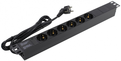  Exegate EX280827RUS   ExeGate ServerPro PDU-19H602 Al-6S-EU2, 19&quot;,1U,, 6Schuko, , 2  -